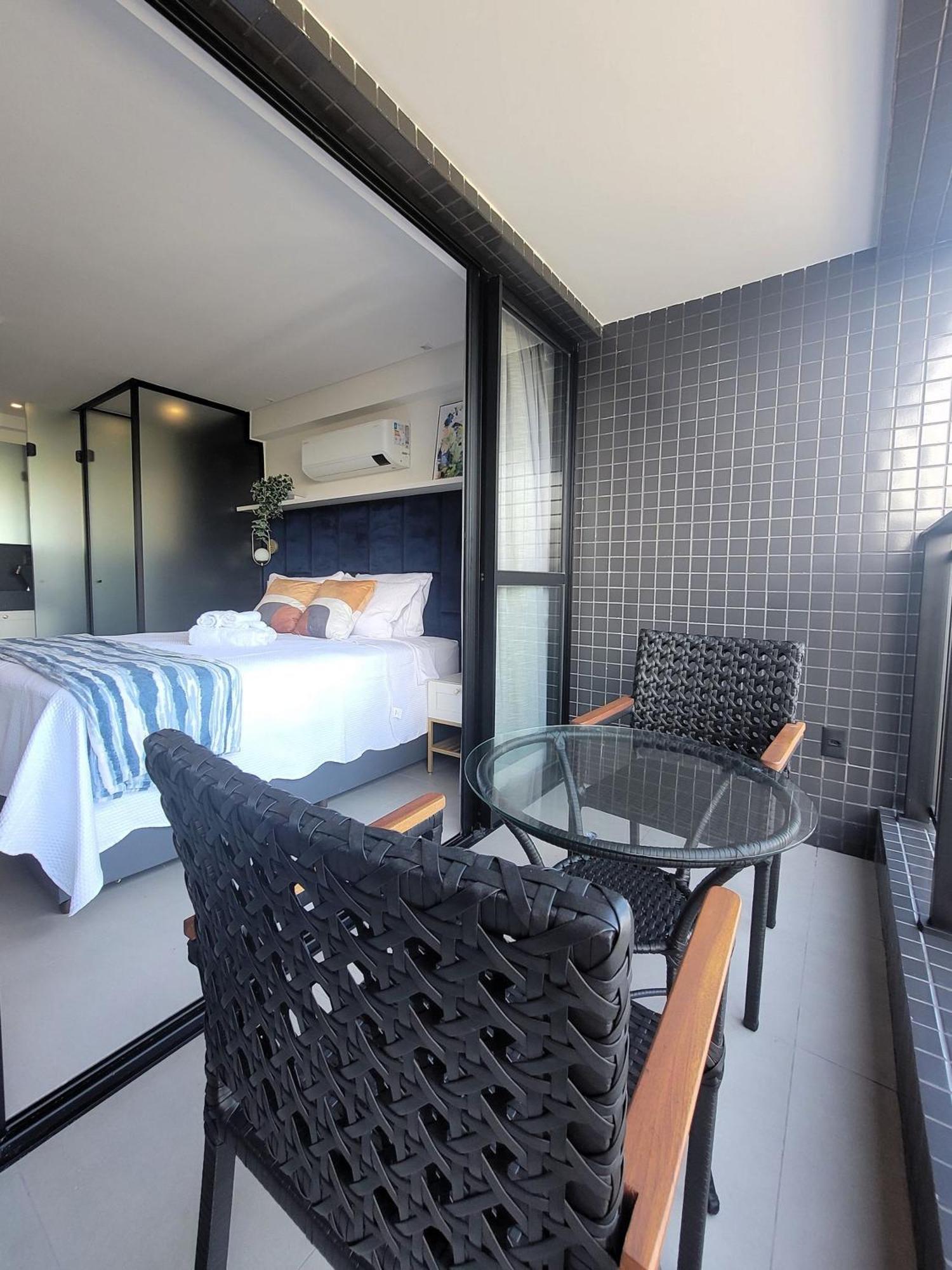Flat 50m Da Com Varanda E Vista Mar *
